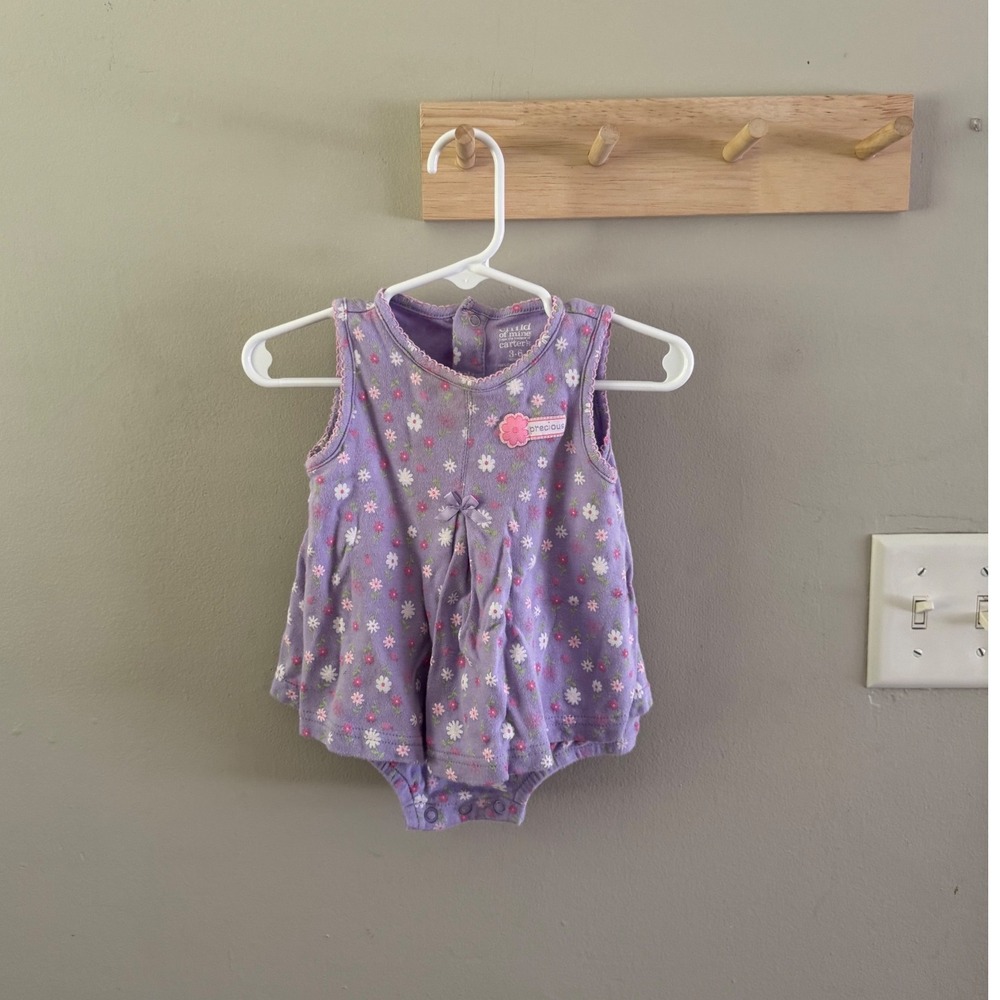 Y2K 3/6m carters purple dress with bloomers